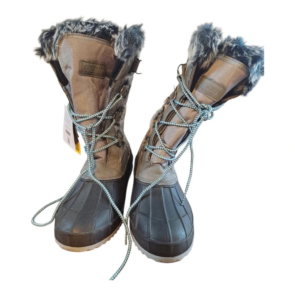 Khombu‎ NWT women winter boots sz 9 waterproof cold rated thermolite faux fur